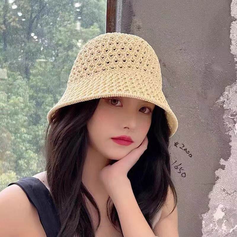 Novas meninas chapéu de sol ab - Bucket Hat Straw avaliação e preço