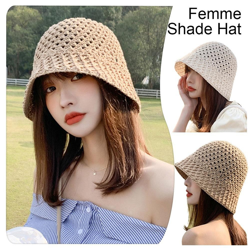 Novas meninas chapéu de sol ab - Bucket Hat Straw avaliação e preço