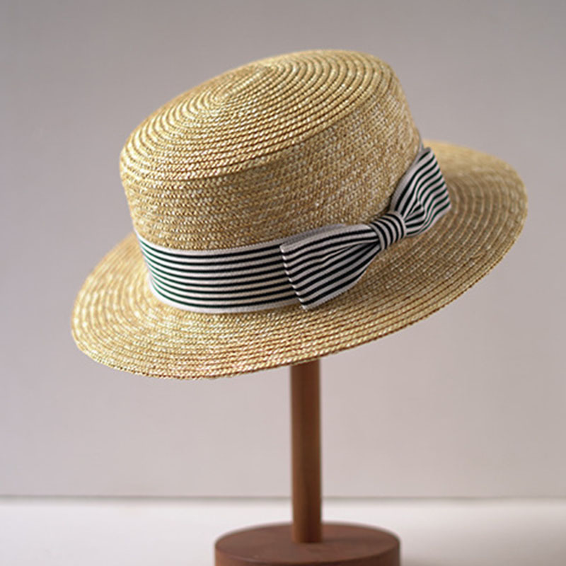 Aba larga Vôo Chapéus, Flat To - Bucket Hat Straw avaliação e preço